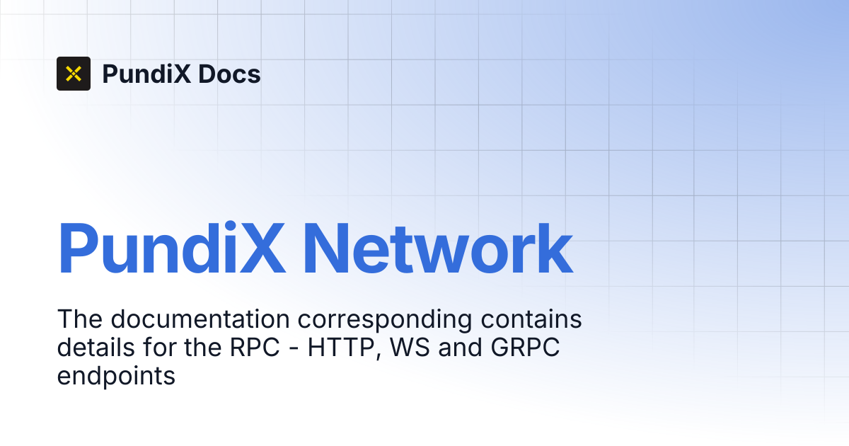 PundiX Network | PundiX Docs